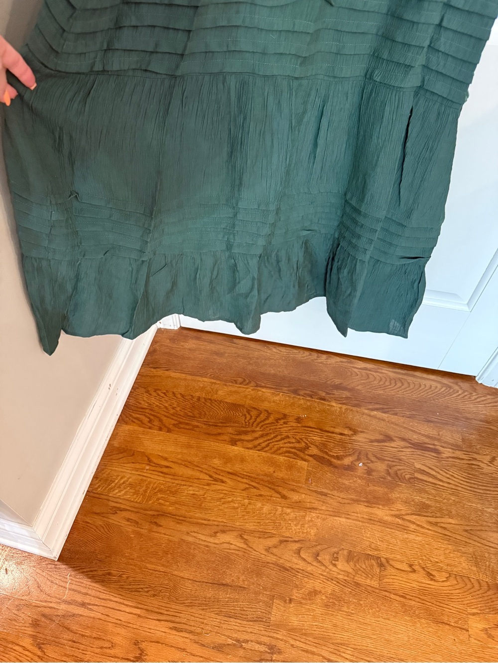 Max + Ash Emerald Green Flutter Sleeve Midi Dress Boho Cottagecore 25457 - Picture 4 of 10